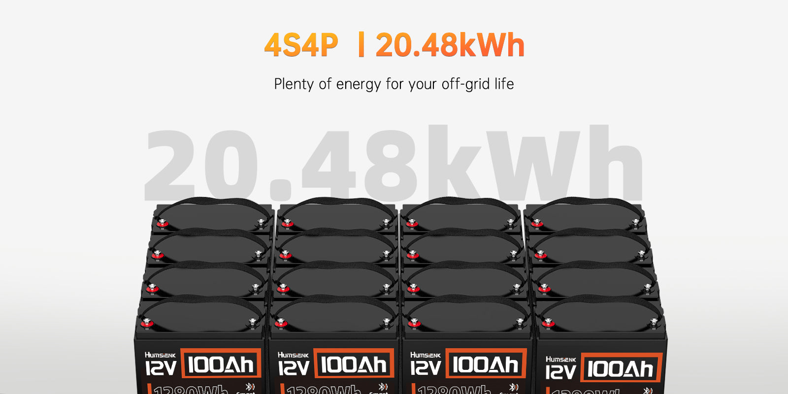 Humsienk_12V_100Ah_Group24_Bluetooth_LiFePO4_Battery_100A_BMS_4S4P_20.48kwh_PC