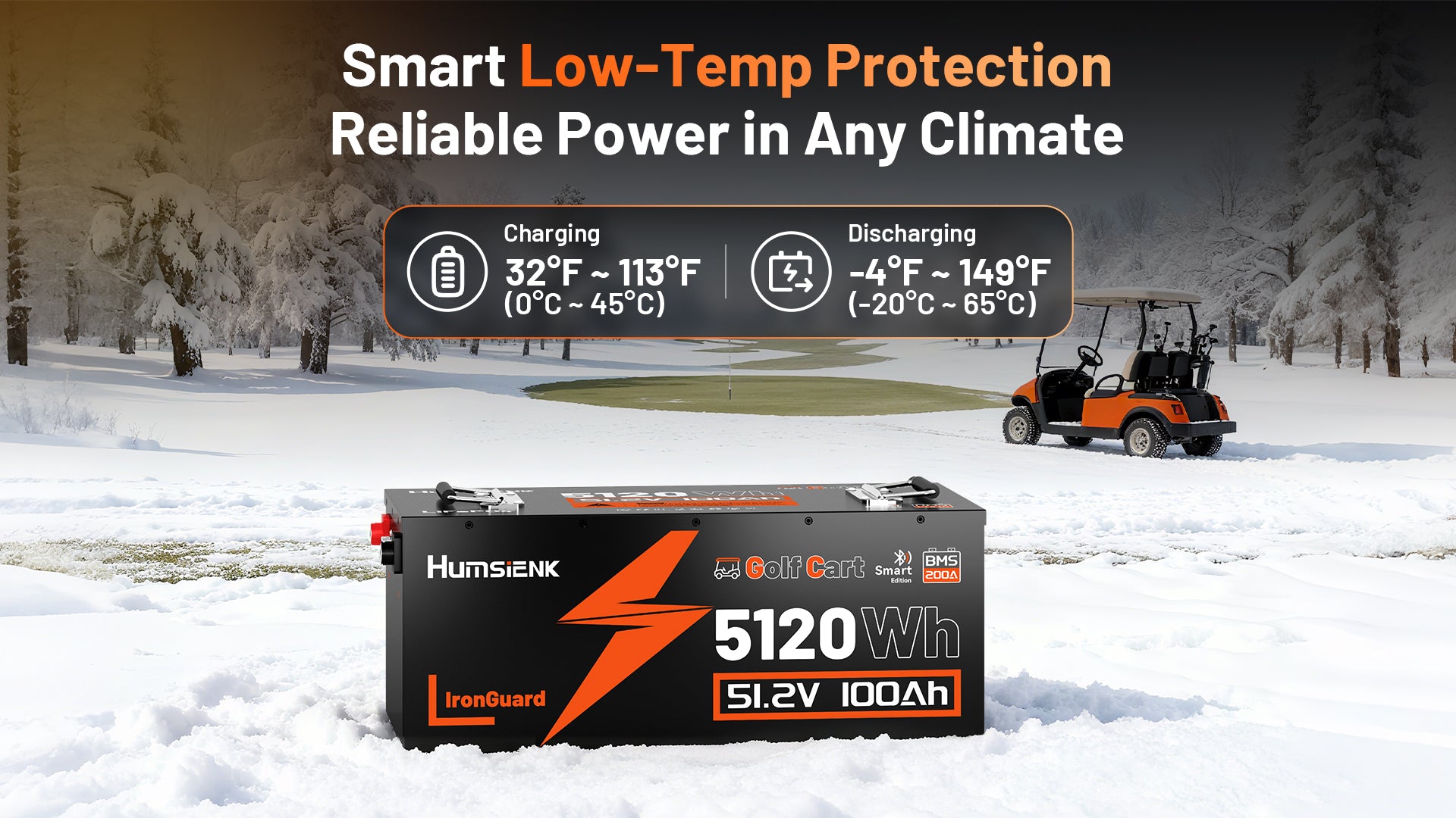 Humsienk_48V_100Ah_Golf_Cart_LiFePO4_Battery_200A_BMS_Low_tem_Protection