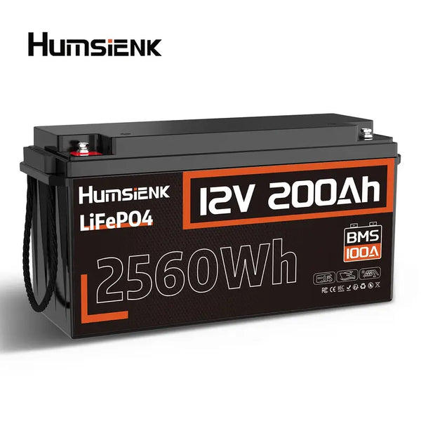 Humsienk 12V 200Ah 100A BMS LiFePO4 Lithium Battery
