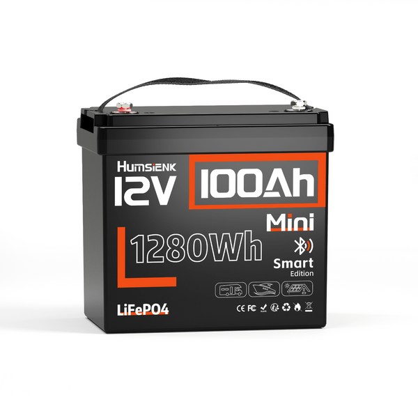 【Like New】Humsienk 12V 100Ah Mini LiFePO4 Battery with Bluetooth