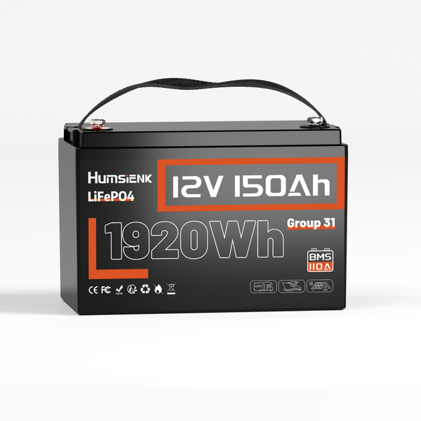 Humsienk 12V 150Ah 110A BMS LiFePO4 Battery