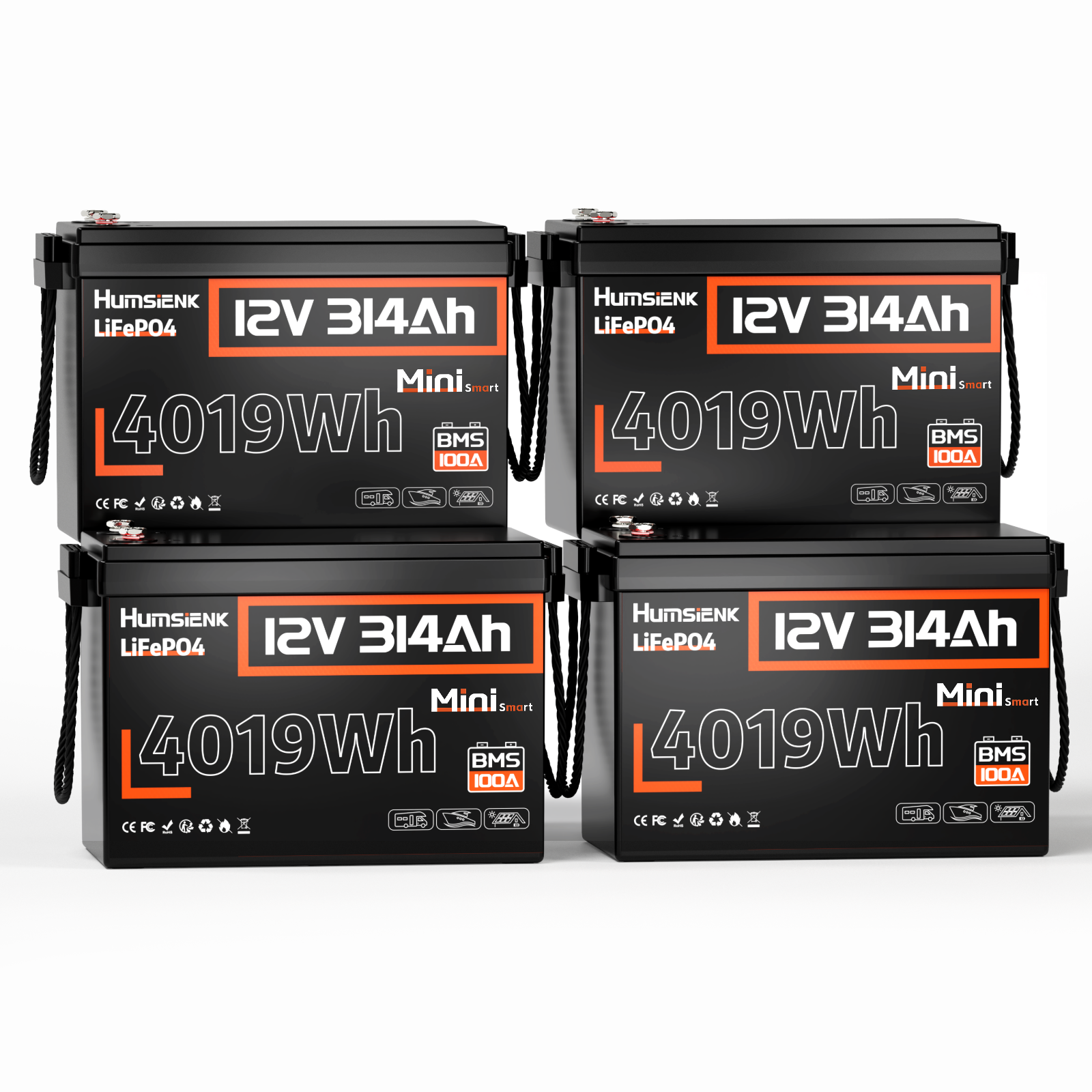 [⚡Black Friday Offer] 12V 314Ah Mini Bluetooth LiFePO4 Battery with 100A BMS