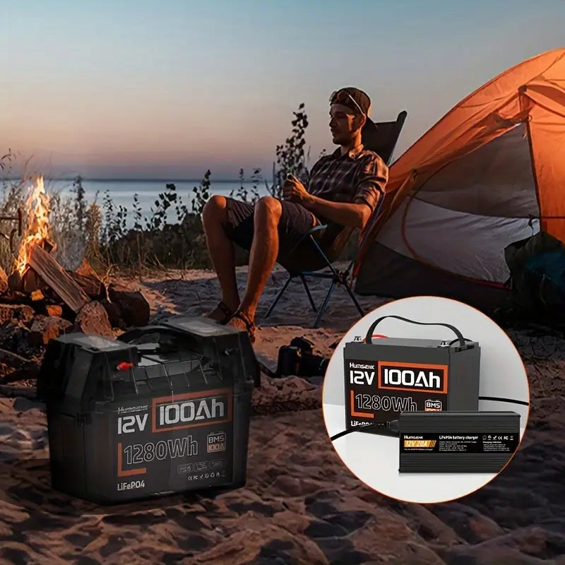 [⚡Black Friday Offer] 12V 100Ah Group 24 LiFePO4 Battery with 100A BMS