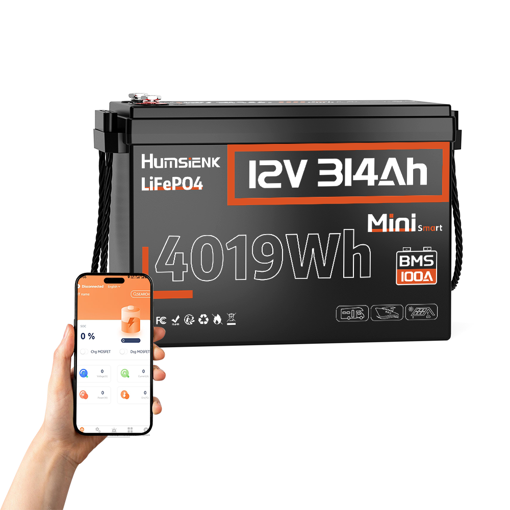 [⚡Black Friday Offer] 12V 314Ah Mini Bluetooth LiFePO4 Battery with 100A BMS