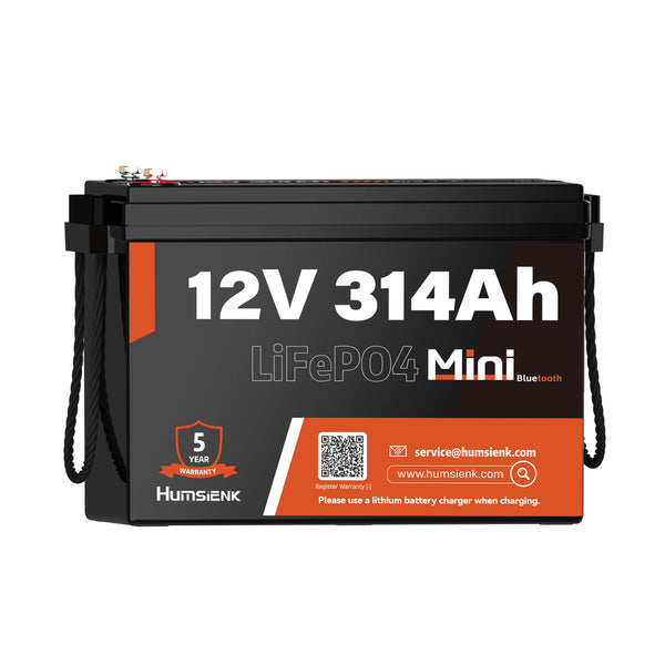 Humsienk 12V 314Ah Mini LiFePO4 Battery with Bluetooth