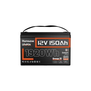 Humsienk 12V 150Ah Group 31 Bluetooth LiFePO4 Battery