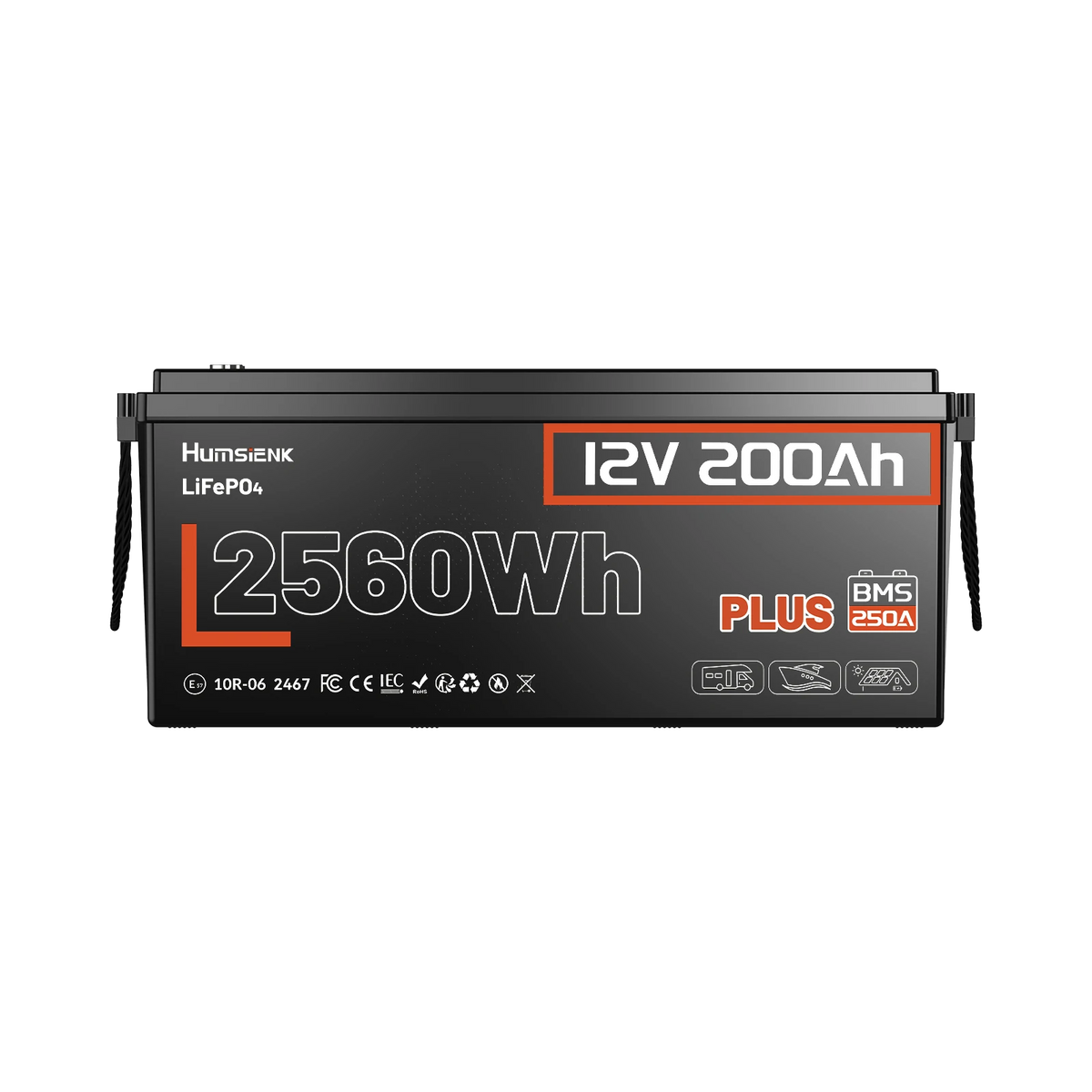Humsienk 12V 200Ah Plus LiFePO4 Battery with 250A BMS