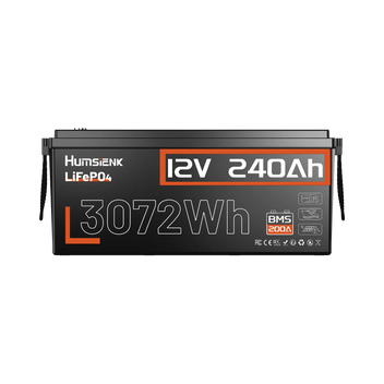 Humsienk 12V 240Ah LiFePO4 Batttery with 200A BMS