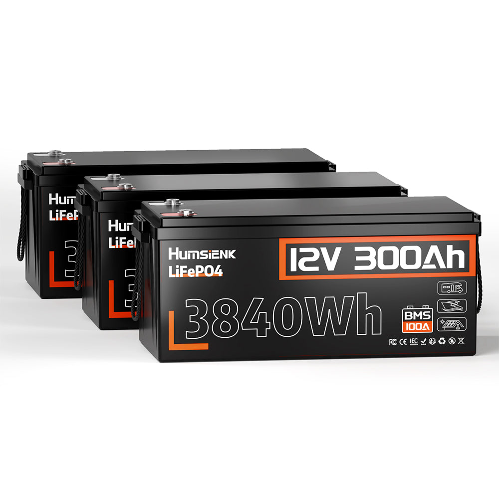[⚡Black Friday Offer] 12V 300Ah LiFePO4 Bluetooth Battery with 100A BMS