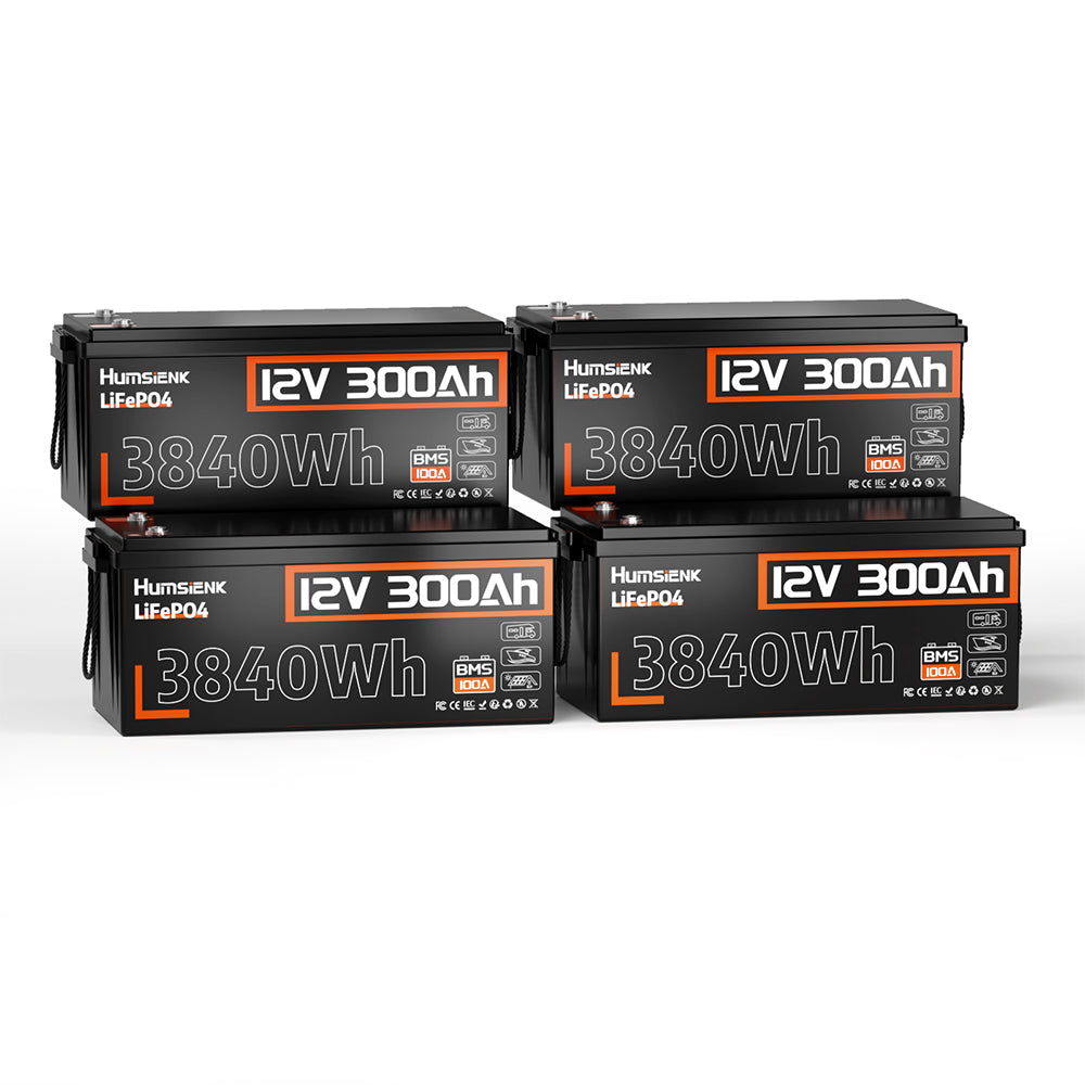 [⚡Black Friday Offer] 12V 300Ah LiFePO4 Bluetooth Battery with 100A BMS