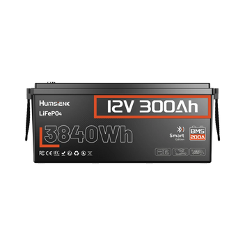 Humsienk 12V 300Ah LiFePO4 Battery with Bluetooth