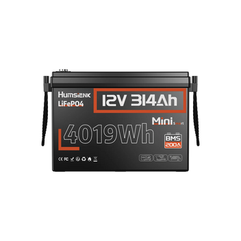 Humsienk 12V 314Ah Mini LiFePO4 Battery with Bluetooth