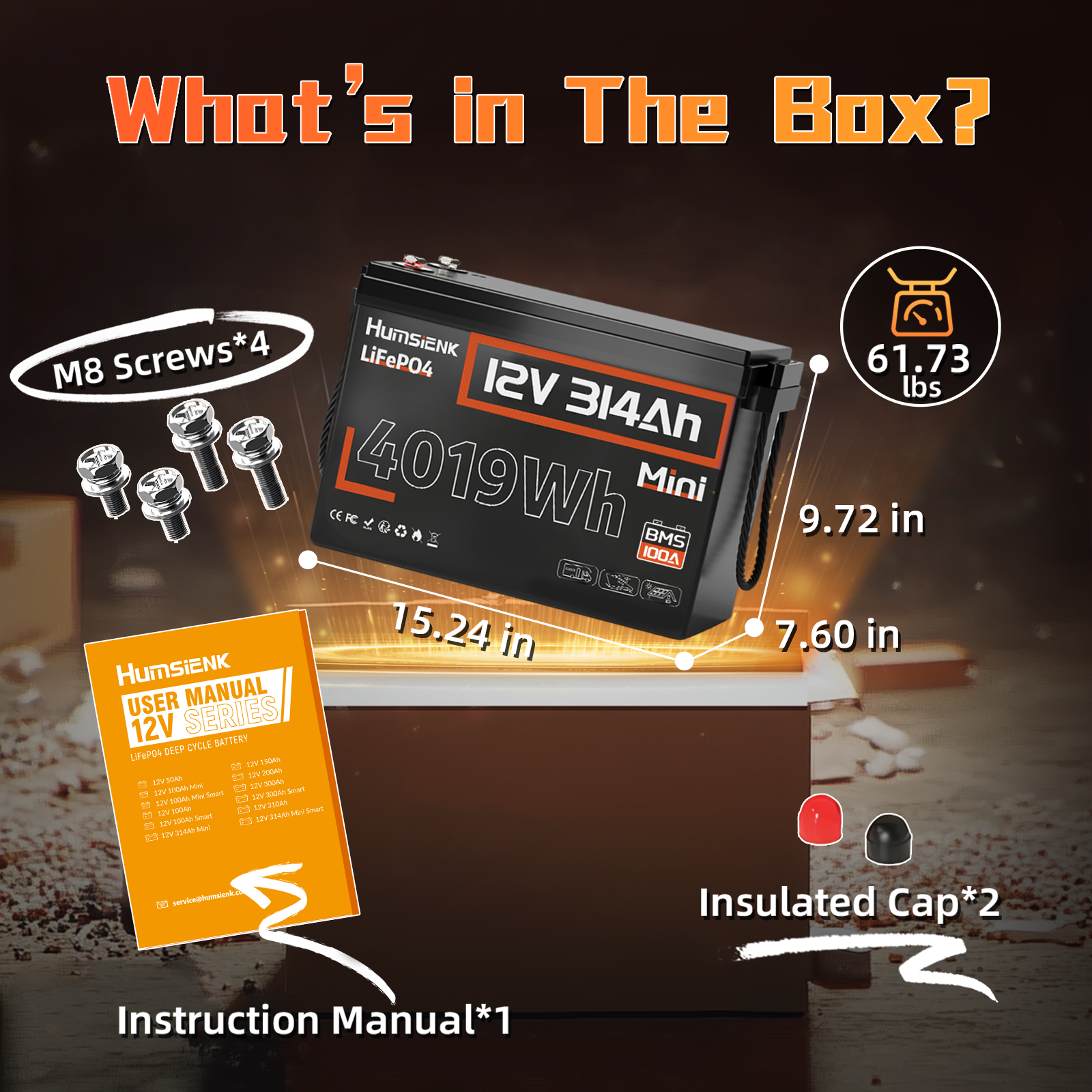 [Awaiting upgrade to 200A BMS] 12V 314Ah Mini LiFePO4 Battery with 100A BMS