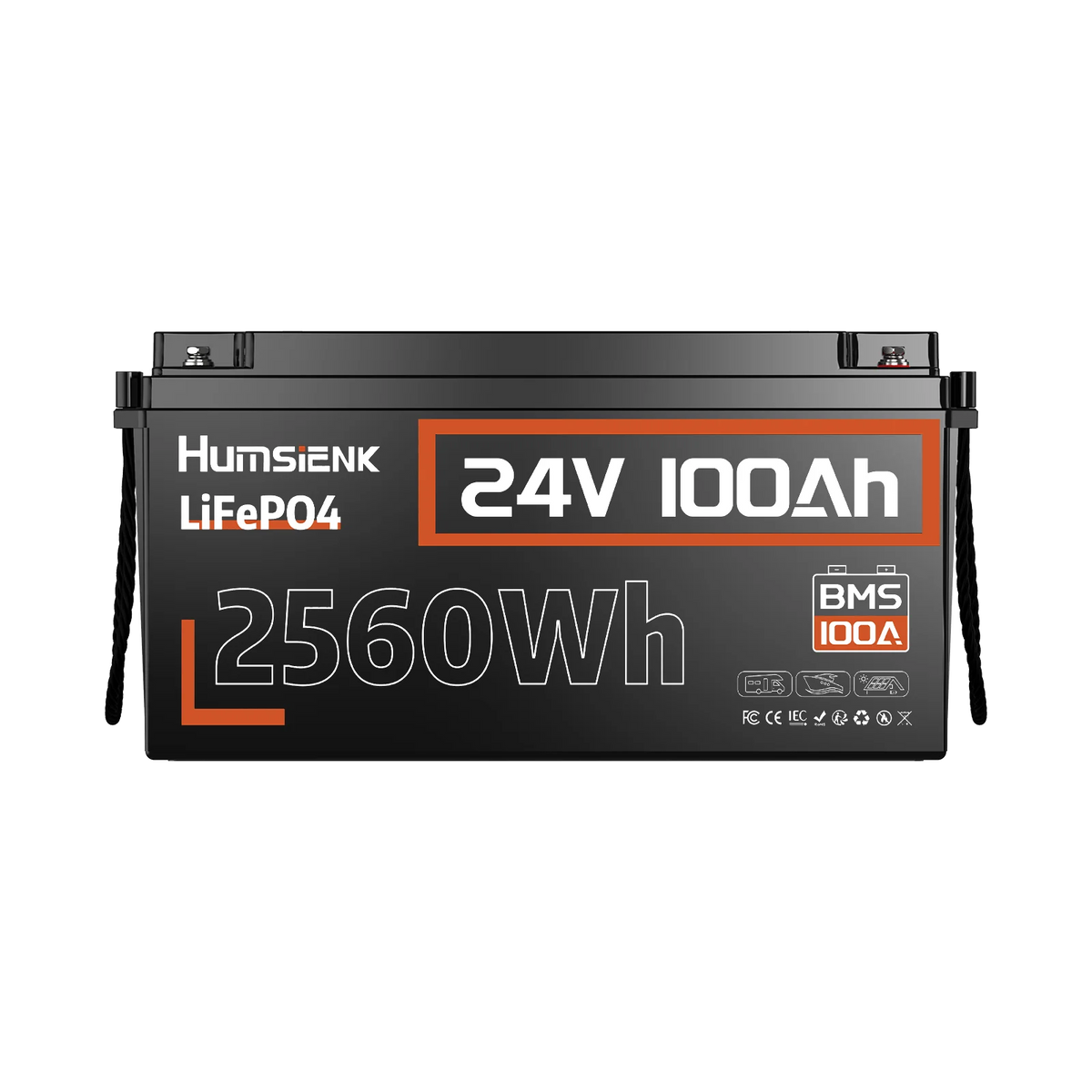 Humsienk 24V 100Ah LiFePO4 Battery