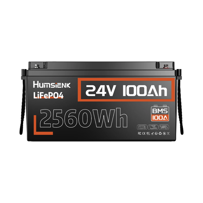 Humsienk 24V 100Ah LiFePO4 Battery