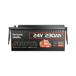 Humsienk 24V 230Ah 1800CCA Self‑Heating Bluetooth LiFePO4 Battery with 200A BMS