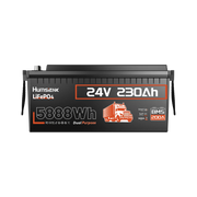 Humsienk 24V 230Ah 1800CCA Self‑Heating Bluetooth LiFePO4 Battery with 200A BMS