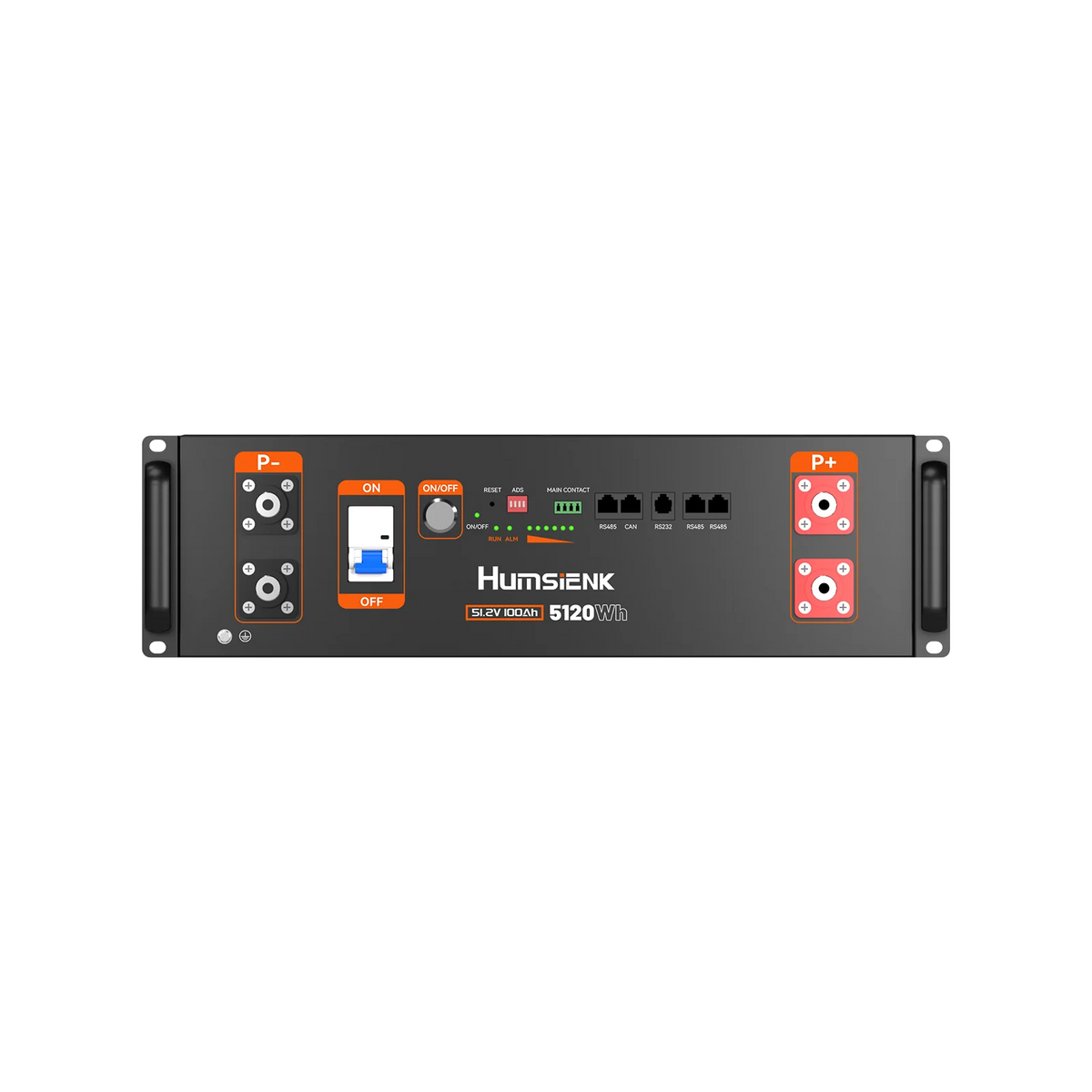 Humsienk 48V 100Ah 3U Server Rack LiFePO4 Battery | 3A Active Balancing & CAN/RS485/RS232 Protocols