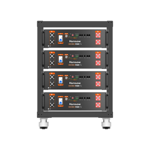 Humsienk 48V 100Ah Rack Battery 4 Pack 20.48kWh with 4-Layer Cabinet