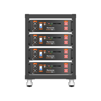 Humsienk 48V 100Ah Rack Battery 4 Pack 20.48kWh with 4-Layer Cabinet