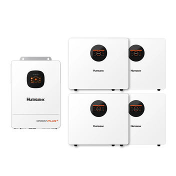 Humsienk 48V 400Ah Wall-Mounted LiFePO₄ Battery 20.48kWh with 12kW Inverter