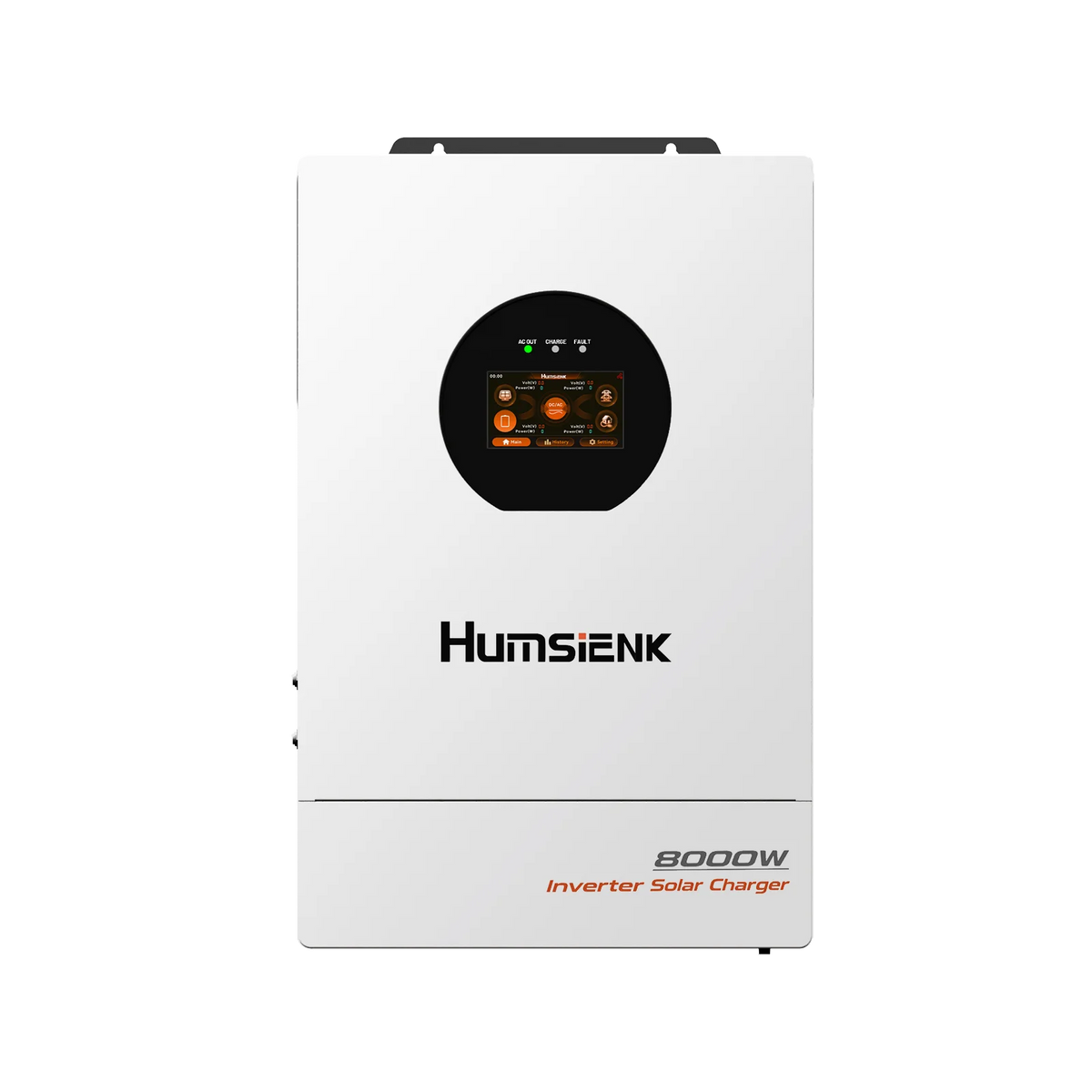 Inversor solar híbrido Humsienk 48V 8kW – Fase dividida 120/240V, UPS ≤10ms, MPPT dual