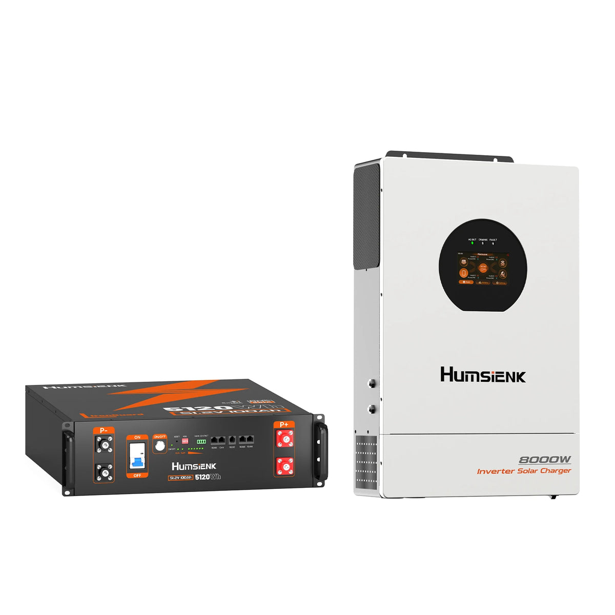 Humsienk 48V 8kW Hybrid Inverter | 120/240V Split-Phase, 10ms UPS, Dual MPPT