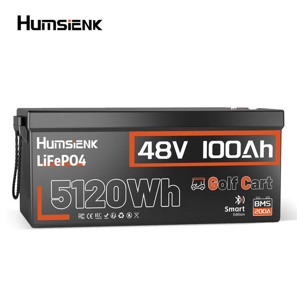 Humsienk 48V 100Ah Golf Cart LiFePO4 Battery