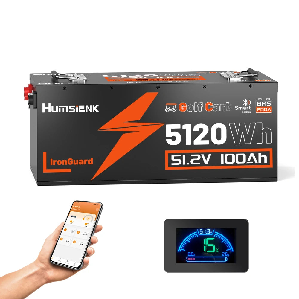 HumsienK_48V_100Ah_Golf_Cart_Bluetooth_LiFePO4_Battery_1PACK