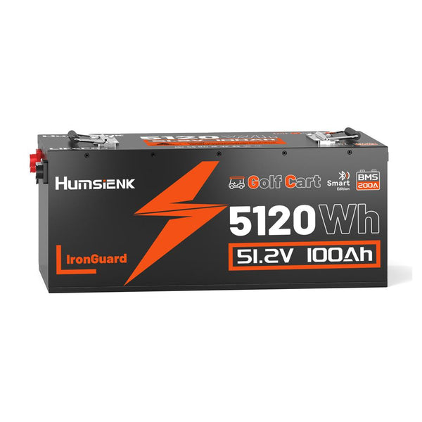 [⚡Automatic $50 OFF] 48V 100Ah Golf Cart Bluetooth LiFePO4 Battery with 200A BMS V2