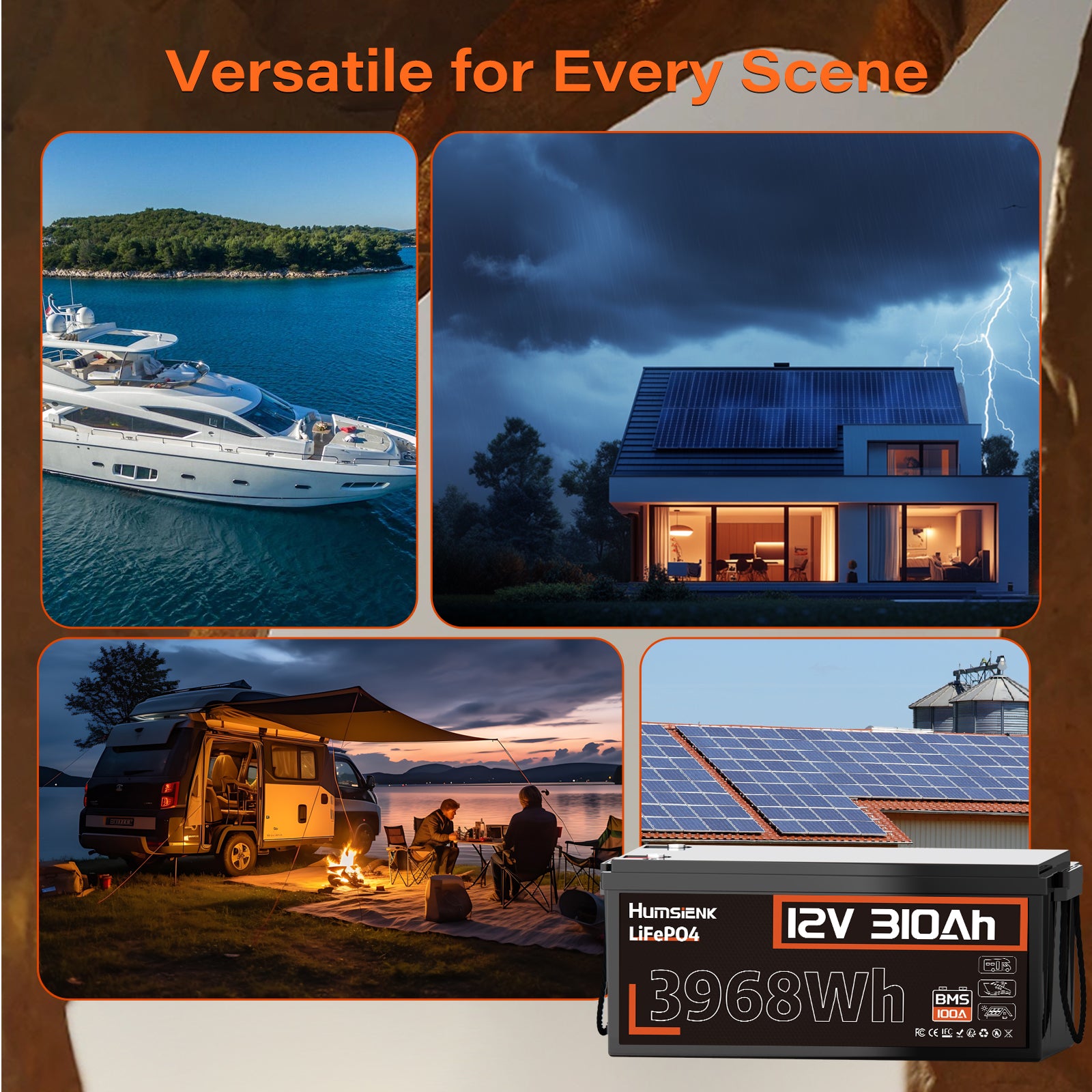 [⚡Black Friday Offer] 12V 310Ah LiFePO4 Battery with 100A BMS