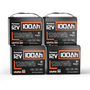 Humsienk_12V_100Ah_Group24_Bluetooth_LIFePO4_Battery_4PACK