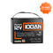 【Prime Day Offer】Humsienk 12V 100Ah Group 24 Lead-acid Replacement Bluetooth LiFePO4 Battery 1.28kWh for RVs/Boats