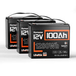 Humsienk_12V_100Ah_Group_24_Bluetooth_LIFePO4_Battery_3PACK
