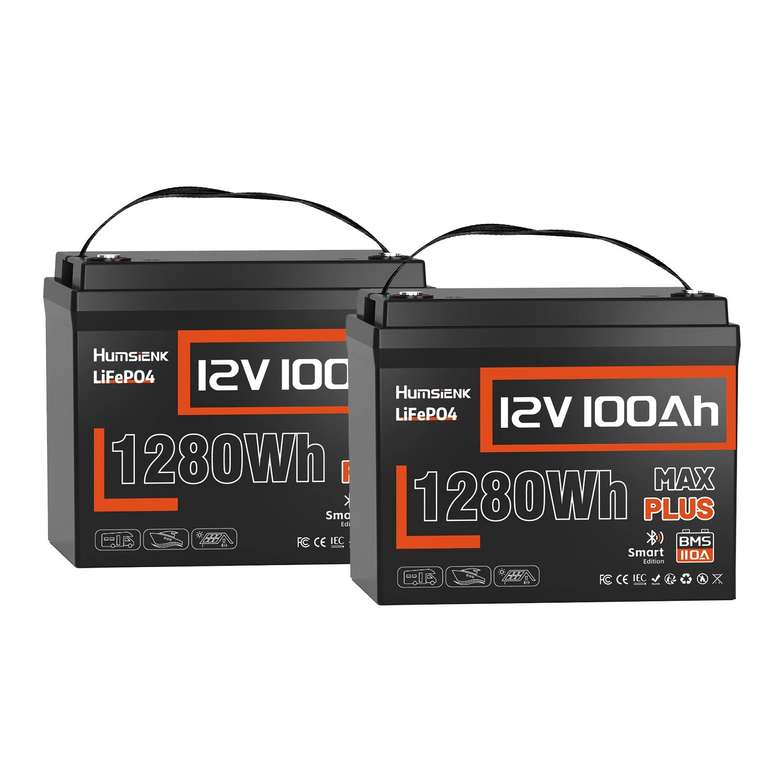 [⚡Black Friday Offer] 12V 100Ah Max Plus Bluetooth LiFePO4 Battery with 110A BMS