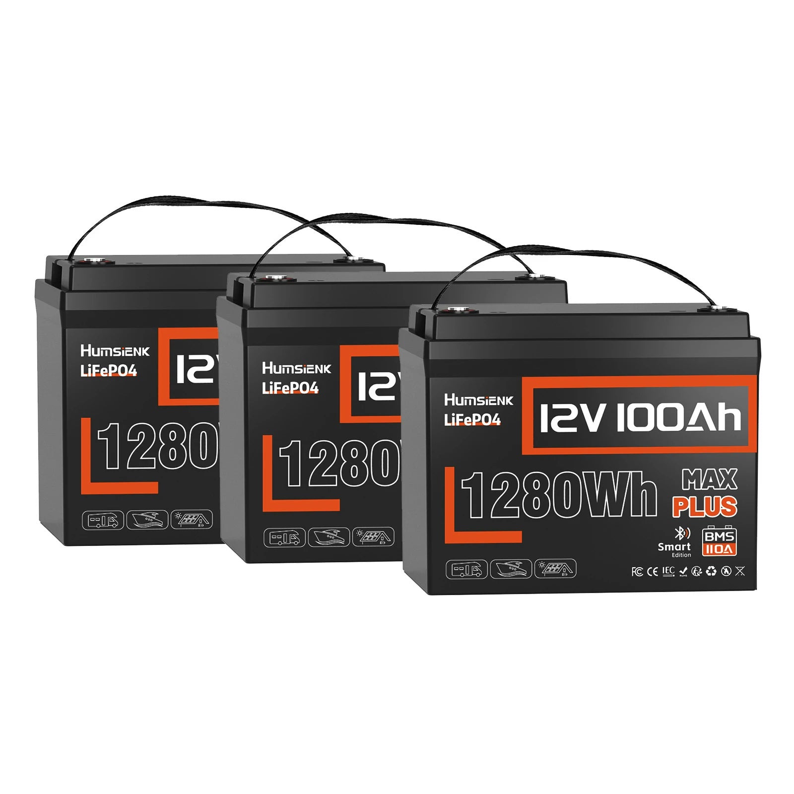 [⚡Black Friday Offer] 12V 100Ah Max Plus Bluetooth LiFePO4 Battery with 110A BMS
