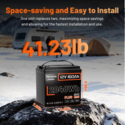 Humsienk 12V 160Ah Plus LiFePO4 Battery