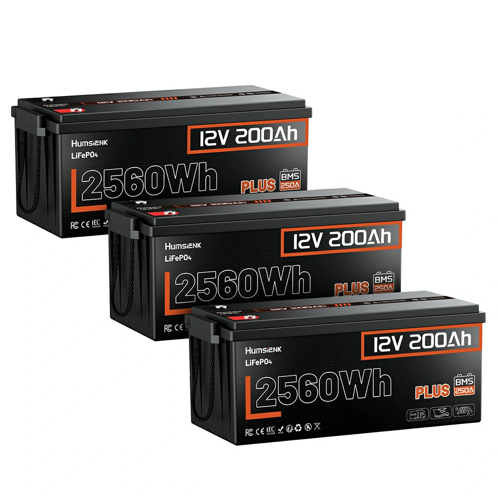 Humsienk_12V_200Ah_LiFePO4_Battery_250A_BMS_3PACK