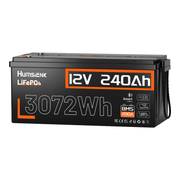 Humsienk 12V 240Ah Bluetooth LiFePO4 Batttery with 200A BMS