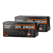 Humsienk 12V 240Ah Bluetooth LiFePO4 Batttery with 200A BMS