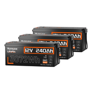 Humsienk 12V 240Ah Bluetooth LiFePO4 Batttery with 200A BMS