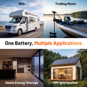 Humsienk 12V 240Ah Bluetooth LiFePO4 Batttery with 200A BMS