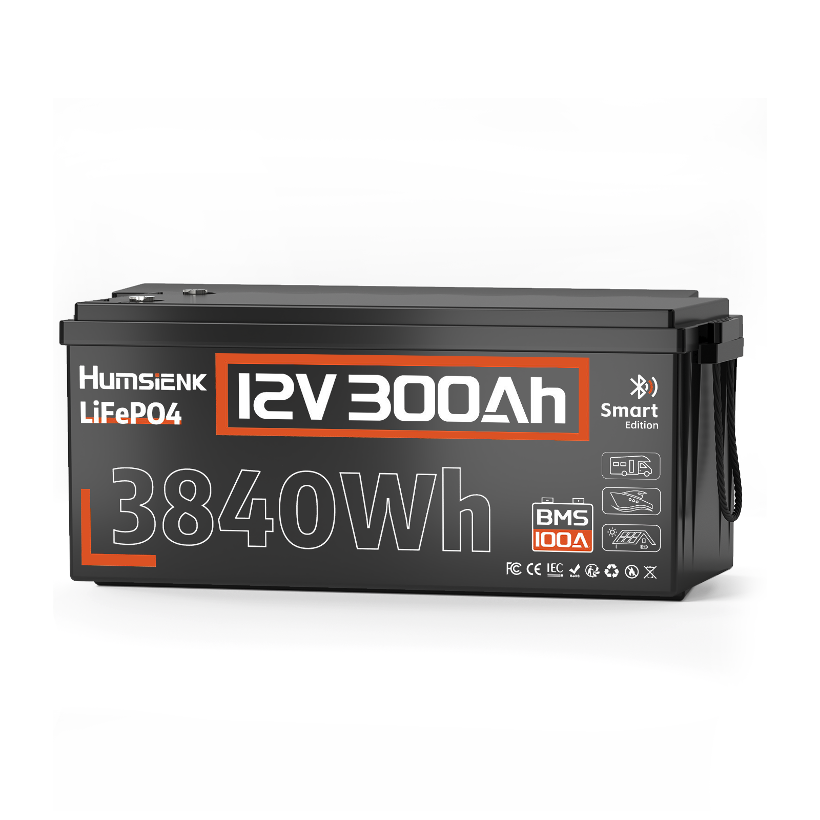 [⚡Black Friday Offer] 12V 300Ah LiFePO4 Bluetooth Battery with 100A BMS