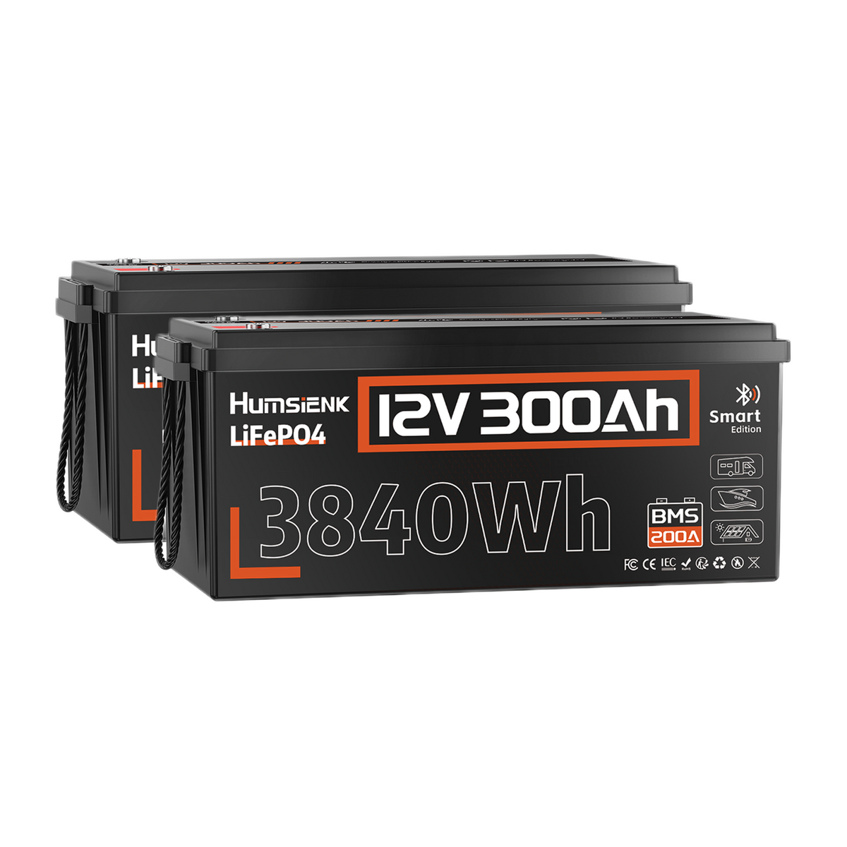 Humsienk 12V 300Ah LiFePO4 Battery