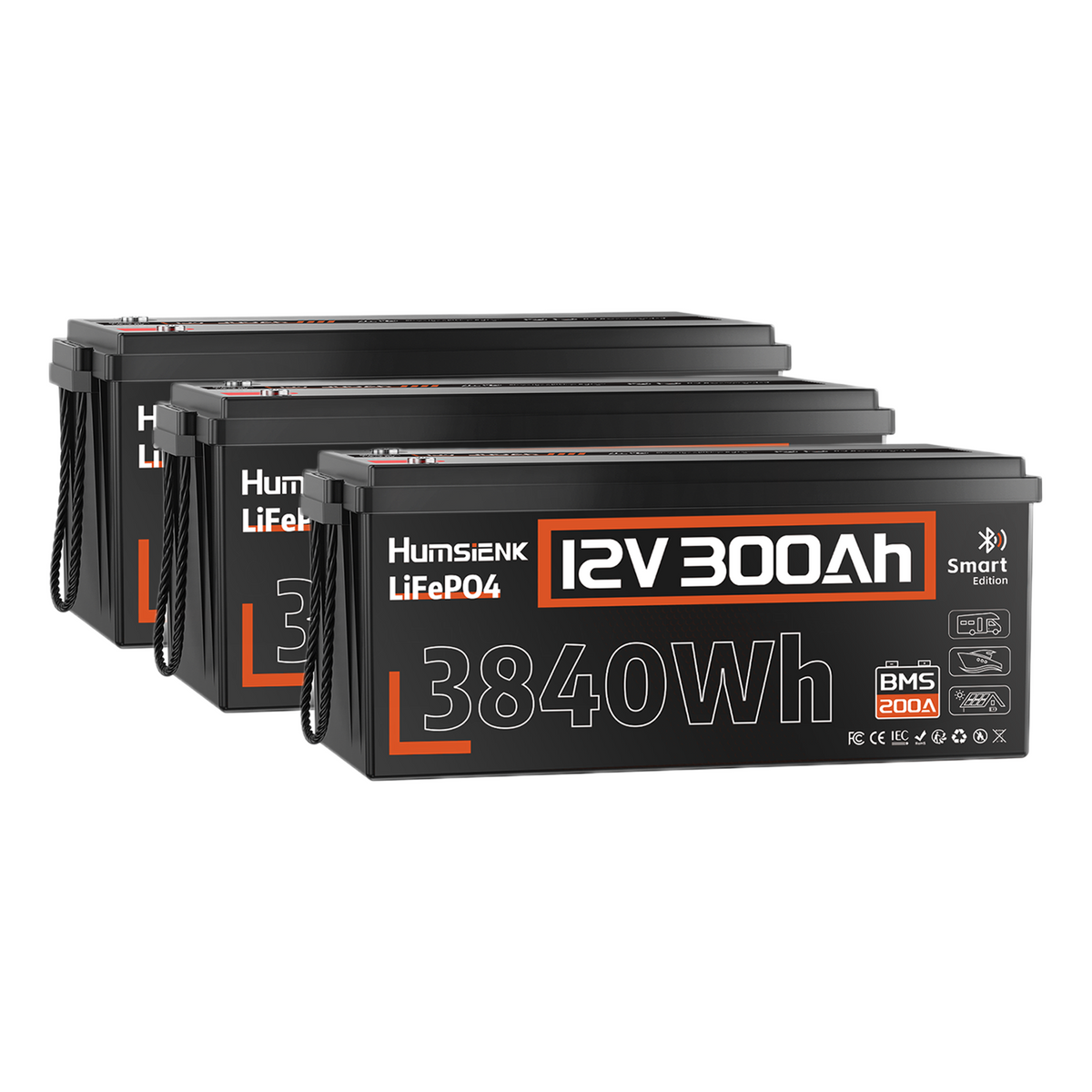 Humsienk 12V 300Ah LiFePO4 Battery