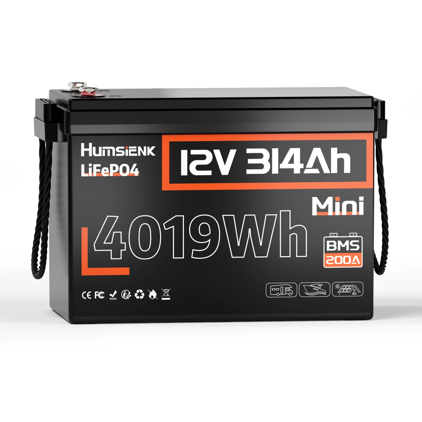 [🔥Weekly Sale] Humsienk 12V 314Ah LiFePO4 Battery Ultra Compact with 4.01kWh Energy
