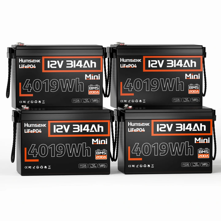 Humsienk 12V 314Ah LiFePO4 Battery Ultra Compact with 4.01kWh Energy
