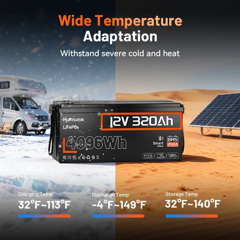 Humsienk_12V_320Ah_Bluetooth_LiFePO4_Battery_High_Low_Temp_Protection