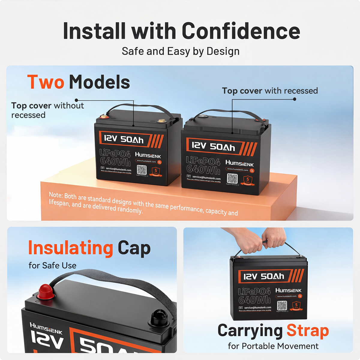 Humsienk 12V 50Ah LiFePO4 Battery