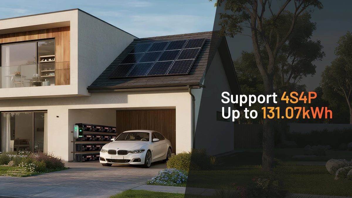 Humsienk 12V 640Ah LiFePO₄ battery supports 4S4P expansion up to 131.07kWh – ideal for scalable home solar and off‑grid storage systems.PC